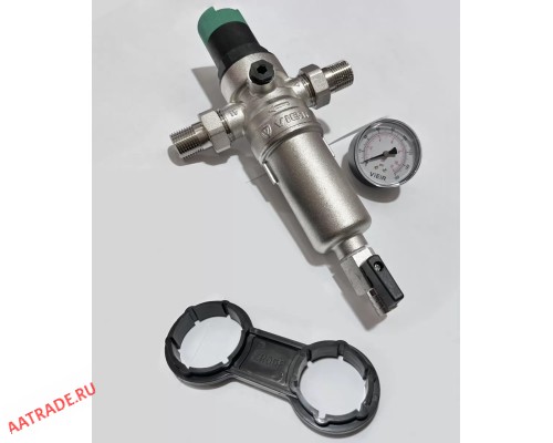 Фильтр с регулятором давления и манометром для горячей воды Vieir JH157-N