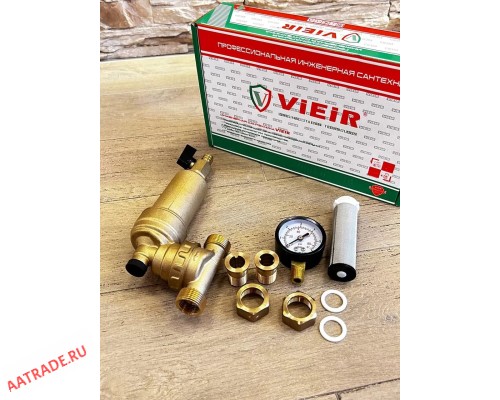 Фильтр свободного вращения с манометром для горячей воды Vieir JH147