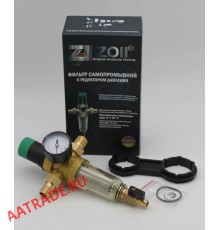 Фильтр с регулятором давления и манометром для холодной воды Zoll ZL8801-mini