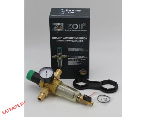Фильтр с регулятором давления и манометром для холодной воды Zoll ZL8801-mini