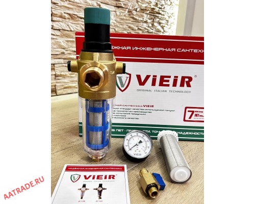 Фильтр с регулятором давления и манометром для холодной воды Vieir JC160