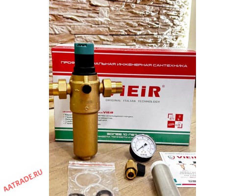 Фильтр с регулятором давления и манометром для горячей воды Vieir JH159