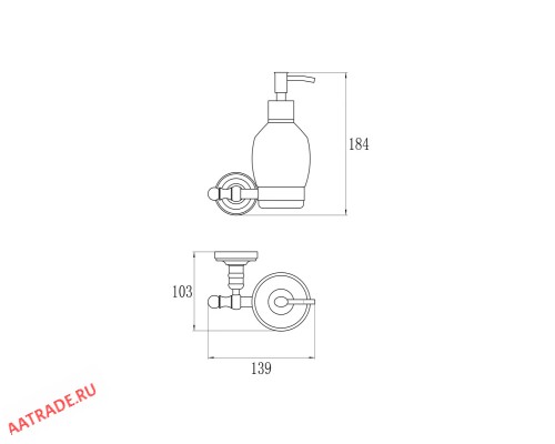 Дозатор для жидкого мыла Ganzer Gz31021 хром