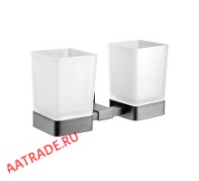 Стакан двойной настенный для ванной комнаты Vieir V5006-G