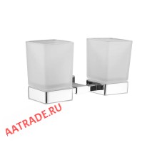 Стакан двойной настенный для ванной комнаты Vieir V5006