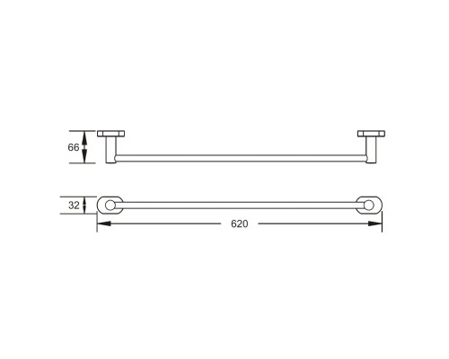 Полотенцедержатель Vieir V5117-G графит