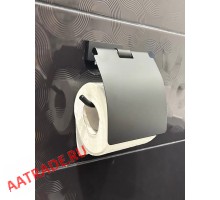Держатель туалетной бумаги с крышкой Ganzer GZ88030-C черный