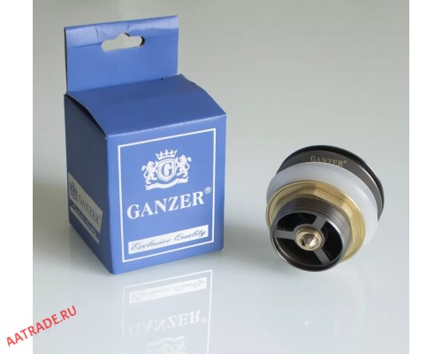 Донный клапан для ванны 1*1/2 Ganzer F-03Q графит