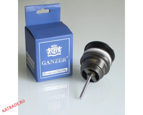 Донный клапан для раковины 1*1/4 Ganzer F-09Q графит