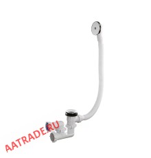 Сифон для ванны А-2508 1 1/2х40, регулируемый, «клик-клак», с переливом (перелив и слив-металл)
