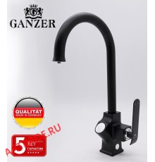 Смеситель для кухни с подключением под фильтр GANZER GZ26025C (чёрный)