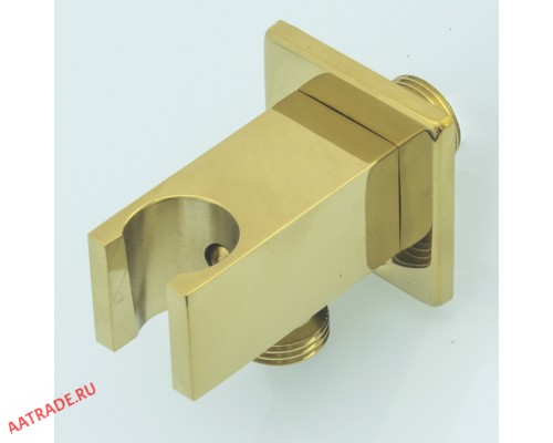Подключение душевого шланга с фиксатором и держателем для душа GANZER GZ5172E (золото)