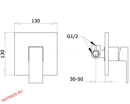 Комплект скрытого монтажа для биде GANZER STEFAN GZ5203D (бронза)
