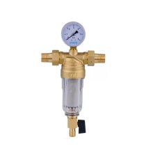 Фильтр свободного вращения с манометром для холодной воды 3/4 Vieir JC154