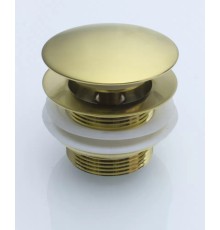 Донный клапан для ванны 1*1/2 Ganzer F-03S матовое золото