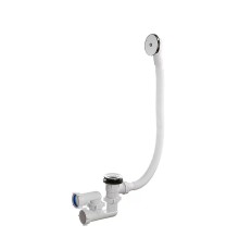 Сифон для ванны А-2508 1 1/2х40, регулируемый, «клик-клак», с переливом (перелив и слив-металл)